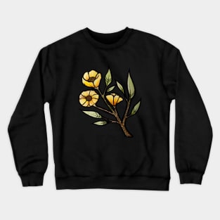 Yellow Buttercup Flowers Crewneck Sweatshirt